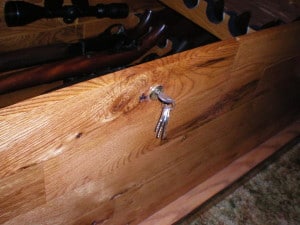 Hidden Gun Safe in Wooden Chest