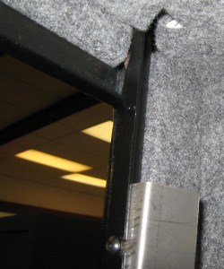Gun Safe Door Frame Showing Fireproofing Cutout