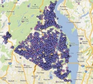 Interactive Gun Owner Map published by NY Journal News Newspaper 